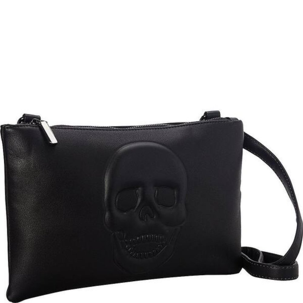 Black Vegan Leather Crossbody / Clutch